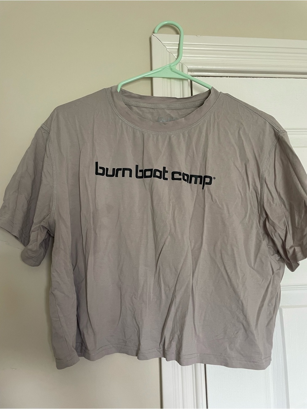 Burn Boot Camp Women’s Crop Tee - Light Gray